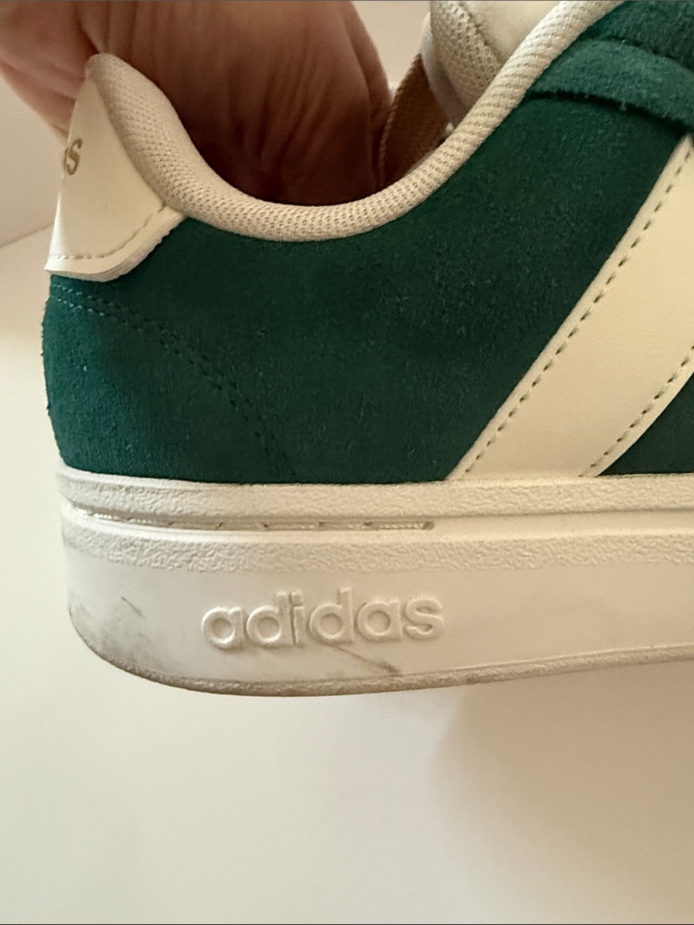 Adidas Grand Court Cloudfoam Comfort Sneakers Green White Size 8 - Picture 5 of 6